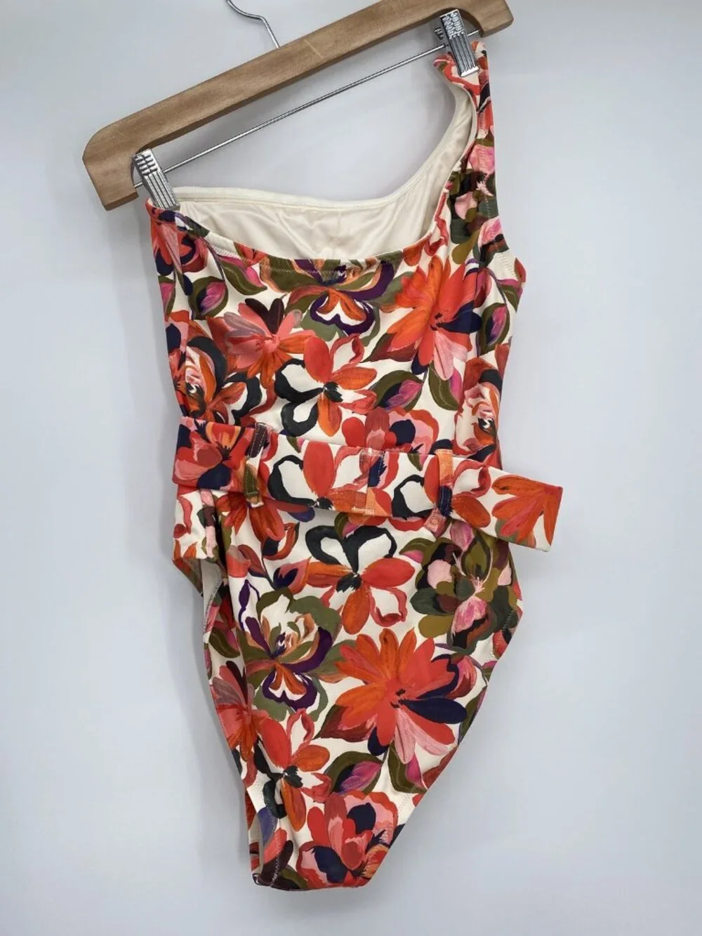 Hutch Womens One-Piece Swim Suit Multicolor Size S Bea Slip-On One Shoulder